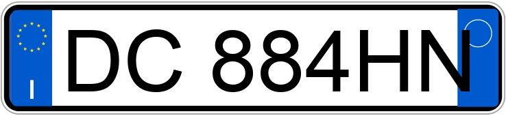 Numer rejestracyjny DC884HN posiada FIAT Panda 2a serie