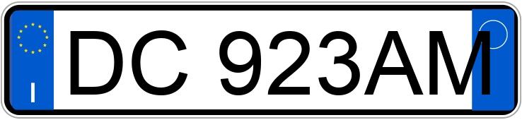 Numer rejestracyjny DC923AM posiada BMW Serie 3