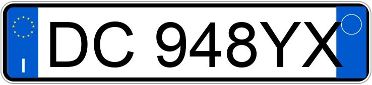 Numer rejestracyjny DC948YX posiada  