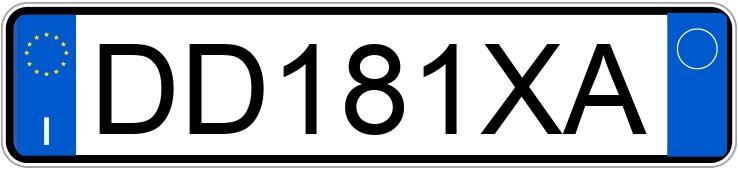 Numer rejestracyjny DD181XA posiada FIAT Grande Punto