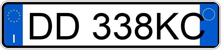 Numer rejestracyjny DD338KC posiada BMW X3