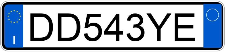 Numer rejestracyjny DD543YE posiada FIAT Panda 2a serie