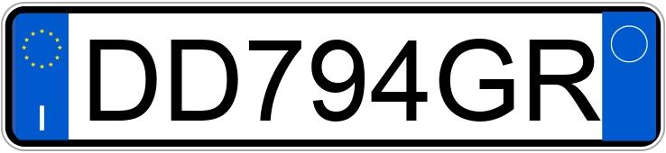 Numer rejestracyjny DD794GR posiada FIAT Grande Punto