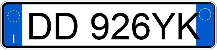 Numer rejestracyjny DD926YK posiada BMW Serie 3