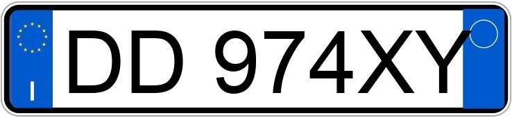 Numer rejestracyjny DD974XY posiada FIAT Grande Punto