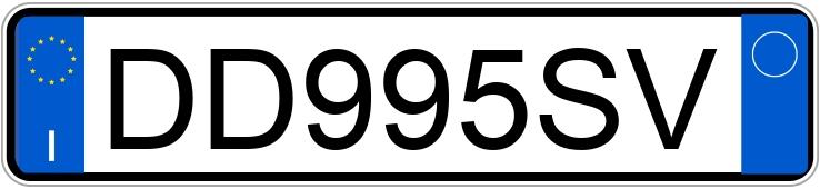 Numer rejestracyjny DD995SV posiada FIAT Panda 2a serie