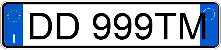 Numer rejestracyjny DD999TM posiada PEUGEOT 207