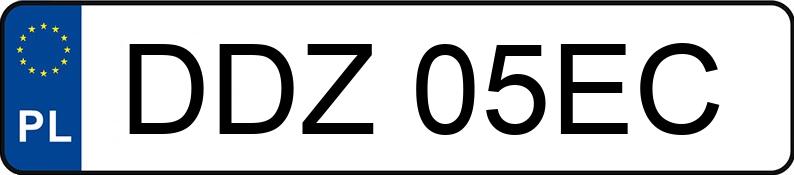 Numer rejestracyjny DDZ 05EC posiada SKODA FABIA 6Y - DDZ05EC