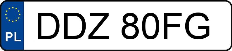 Numer rejestracyjny DDZ 80FG posiada FIAT PUNTO - DDZ80FG