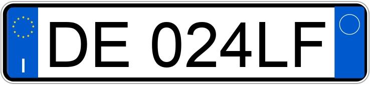 Numer rejestracyjny DE024LF posiada  