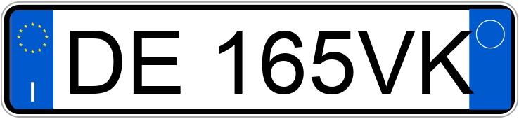 Numer rejestracyjny DE165VK posiada FIAT Panda 2a serie