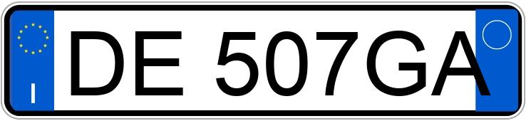 Numer rejestracyjny DE507GA posiada VOLKSWAGEN Golf 5a serie Numer rejestracyjny DE507GA posiada VOLKSWAGEN Golf 5a serie