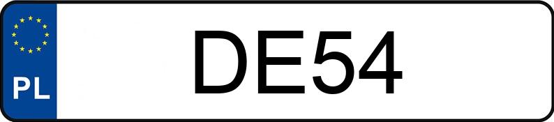 Numer rejestracyjny DE 54 posiada DODGE Charger MR`15 SXT - DE54