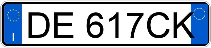Numer rejestracyjny DE617CK posiada OPEL Meriva 1a serie