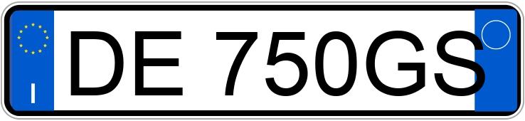 Numer rejestracyjny DE750GS posiada FIAT Grande Punto