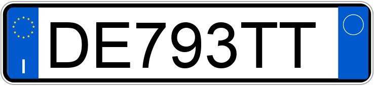 Numer rejestracyjny DE793TT posiada FIAT Panda 2a serie Numer rejestracyjny DE793TT posiada FIAT Panda 2a serie