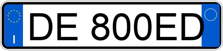 Numer rejestracyjny DE800ED posiada FORD Fiesta 5a serie