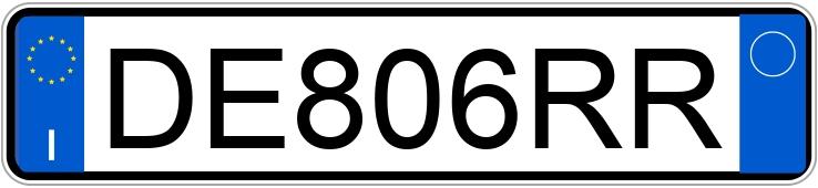 Numer rejestracyjny DE806RR posiada VOLKSWAGEN Golf 5a serie Numer rejestracyjny DE806RR posiada VOLKSWAGEN Golf 5a serie