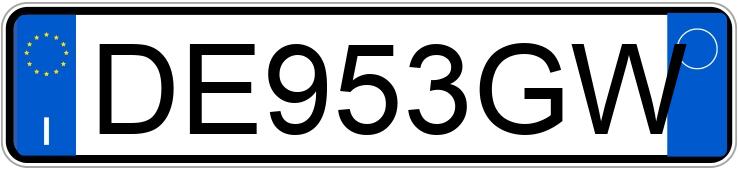 Numer rejestracyjny DE953GW posiada SMART forfour 1a serie