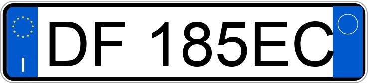 Numer rejestracyjny DF185EC posiada FIAT Panda 2a serie