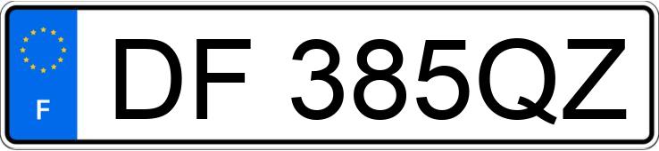 Numer rejestracyjny DF385QZ posiada RENAULT CLIO III ESTATE