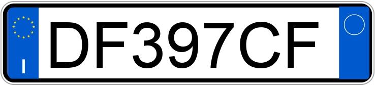 Numer rejestracyjny DF397CF posiada FIAT Panda 2a serie