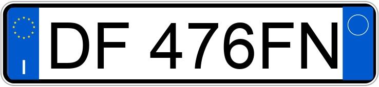 Numer rejestracyjny DF476FN posiada PEUGEOT 107