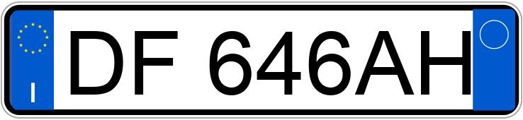 Numer rejestracyjny DF646AH posiada FIAT Panda 2a serie