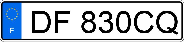 Numer rejestracyjny DF830CQ posiada CITROEN DS4