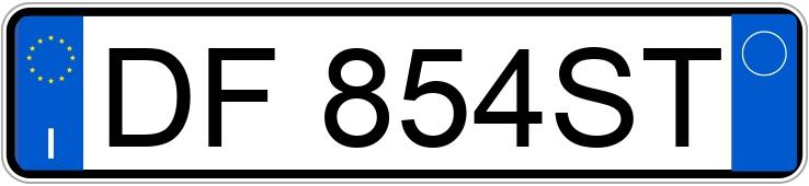 Numer rejestracyjny DF854ST posiada FIAT Panda 2a serie