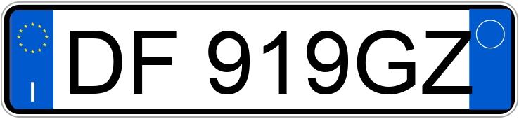 Numer rejestracyjny DF919GZ posiada FIAT Grande Punto