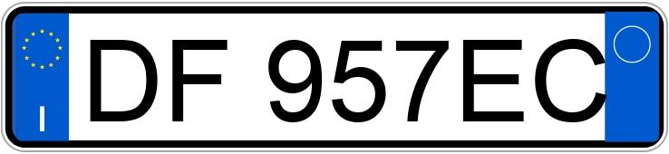 Numer rejestracyjny DF957EC posiada TOYOTA Yaris 2a serie