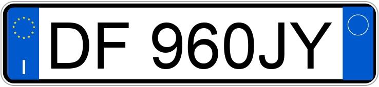 Numer rejestracyjny DF960JY posiada FIAT Panda 2a serie