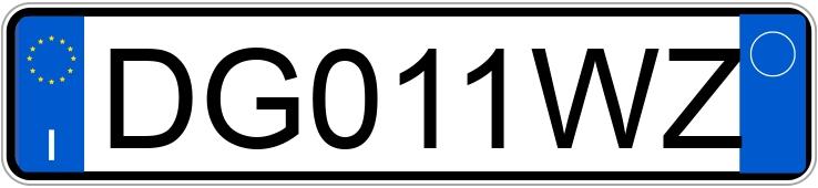 Numer rejestracyjny DG011WZ posiada PEUGEOT 207