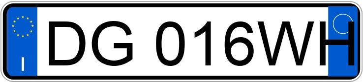 Numer rejestracyjny DG016WH posiada FIAT 500