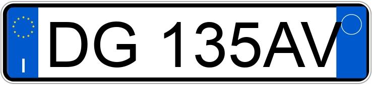 Numer rejestracyjny DG135AV posiada VOLKSWAGEN Golf 5a serie