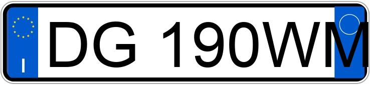 Numer rejestracyjny DG190WM posiada BMW Serie 1