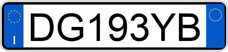 Numer rejestracyjny DG193YB posiada VOLKSWAGEN Golf 5a serie Numer rejestracyjny DG193YB posiada VOLKSWAGEN Golf 5a serie