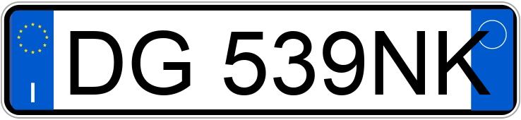 Numer rejestracyjny DG539NK posiada FIAT Panda 2a serie