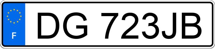 Numer rejestracyjny DG723JB posiada  