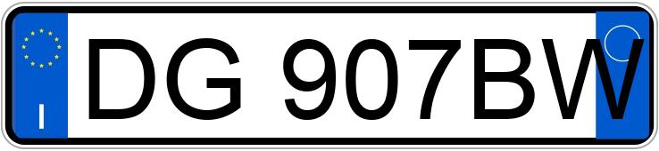 Numer rejestracyjny DG907BW posiada FIAT Panda 2a serie