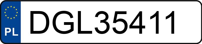 Numer rejestracyjny DGL 35411 posiada BMW 530 Diesel DPF MR`10 E5 F10 530 Diesel DPF MR`10 E5 F10 - DGL35411