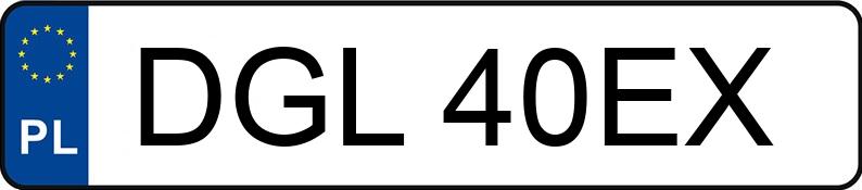 Numer rejestracyjny DGL 40EX posiada MERCEDES-BENZ 250 D - DGL40EX