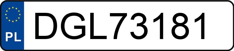 Numer rejestracyjny DGL 73181 posiada AUDI A3 SPORTBACK GY - DGL73181