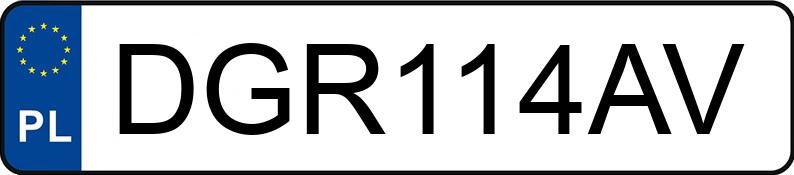 Numer rejestracyjny DGR 114AV posiada AUDI A3 8P - DGR114AV Numer rejestracyjny DGR 114AV posiada AUDI A3 8P - DGR114AV