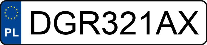 Registreringsnumret DGR 321AX har TOYOTA COROLLA ZE1EE(EU,M) - DGR321AX