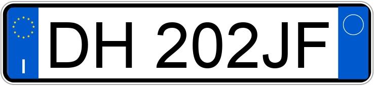 Numer rejestracyjny DH202JF posiada FIAT Panda 2a serie