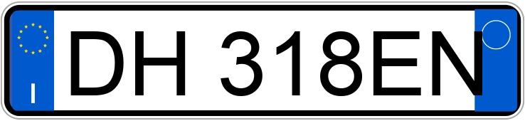 Numer rejestracyjny DH318EN posiada BMW Serie 3 318 i cat MSport (95 kw)