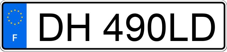 Numer rejestracyjny DH490LD posiada RENAULT DAUPHINE