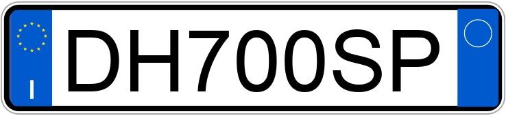 Numer rejestracyjny DH700SP posiada FIAT Panda 2a serie